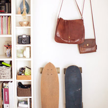 simple white shelving