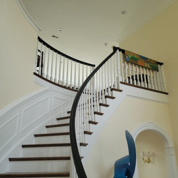 Staircase accessing the second floor.