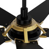 CARRO Smart Voice Control Ceiling Fan with Dimmable LED Light and Remote, Black/Gold, 52" Downrod