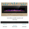 R.W.FLAME 68" Recessed and Wall Mounted Electric Fireplace, 68"