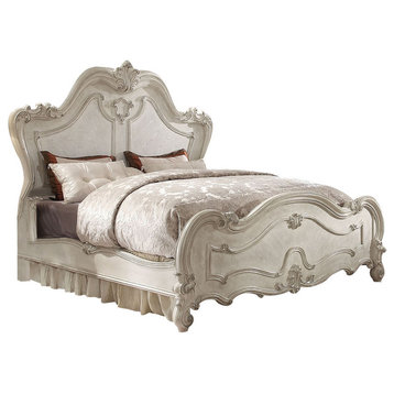 Acme Versailles California King Bed in Bone White 21754CK