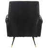 Safavieh Mira Retro Mid-Century Faux Leather Accent Chair, Black