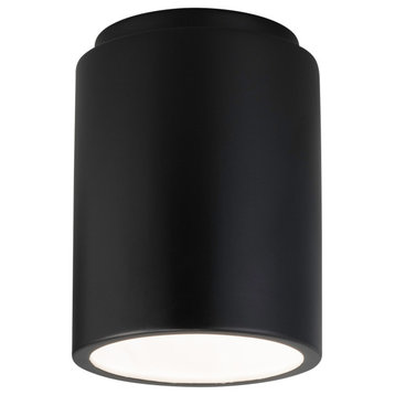 Radiance Cylinder Flush Mount, Matte Black, Dedicated LED
