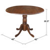 Classic Dining Table, Pedestal Base With Rounded Top, Espresso