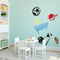 Sports Equipment Collage - Wall Decals