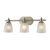 Cornerstone Jackson 3 Light Bath Bar, Brushed Nickel