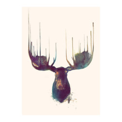 'Moose' Art Print by Amy Hamilton - Prints And Posters