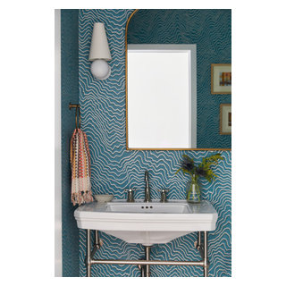 Colorful Modern Single Family Home - Eclectic - Powder Room - Chicago ...
