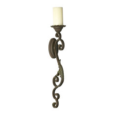Cyan Valencia Wall Candleholder 04072, Bronze
