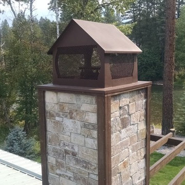 Branch Railing, Chimney Cap & Mailbox