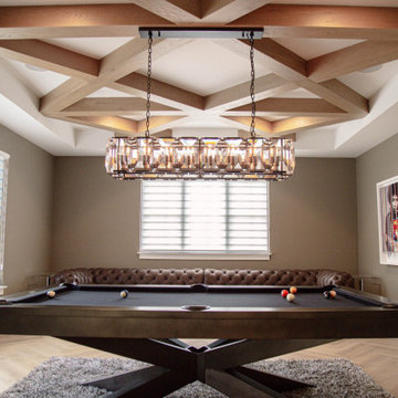 Dazzling Wainscoting and Ceiling Beams
