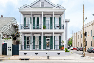 Inspiration for a transitional exterior home remodel in New Orleans