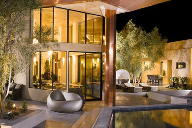 Trendy two-story exterior home photo in Las Vegas