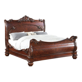  Acme Furniture Louis Philippe III Traditional Wood Sleigh Full  Bed in Cherry : Home & Kitchen