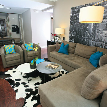 Contemporary Living Room Open Concept