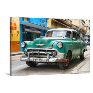 Poster 24/" x 16/" Green Classic Chevrolet