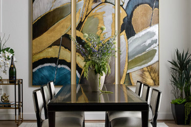 Dining room - contemporary dining room idea in Houston