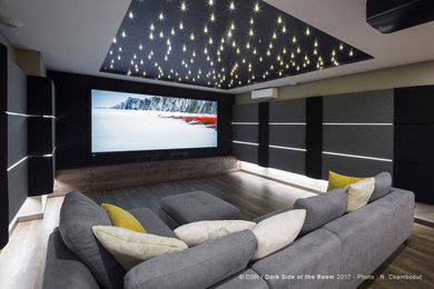 Contemporary home cinema in Lyon.
