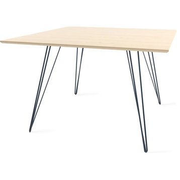 Williams Square Dining Table - Navy, Small, Maple