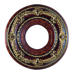 Livex Lighting - Verona Bronze with Aged Gold Leaf Accents 12-Inch Ceiling Medallion - Ceiling Medallions