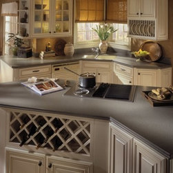 Corian&reg; Silt kitchen island & countertops. - Kitchen Countertops