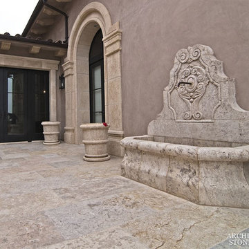 Stone Floor – Antique, Reclaimed Limestone ‘barre blonde’ pavers