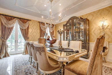 Elegant dining room photo in Chicago