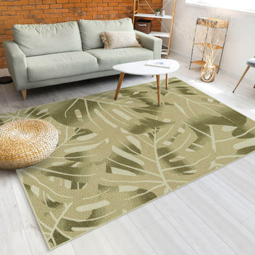 New Zealand Wool Area Rug_Palm Fronds
