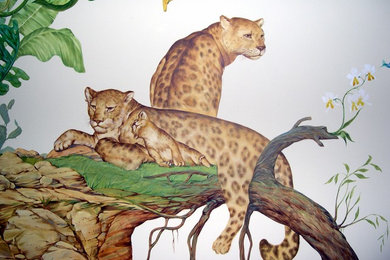 Kids' room - tropical kids' room idea in New York