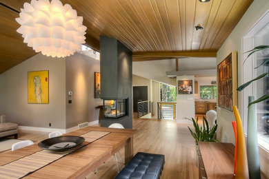 Trendy dining room photo in Seattle