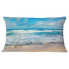 indian Ocean Panoramic View Seashore Throw Pillow, 12"x20"