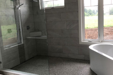 Inspiration for a modern bathroom remodel in Other
