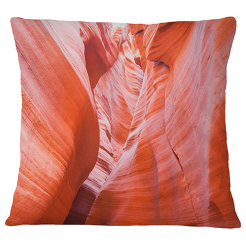 Antelope Canyon Walls Landscape Photo Throw Pillow, 16"x16"