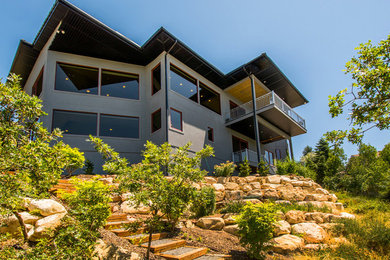 Inspiration for a contemporary exterior home remodel in Salt Lake City