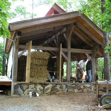 Blue Heron Straw bale