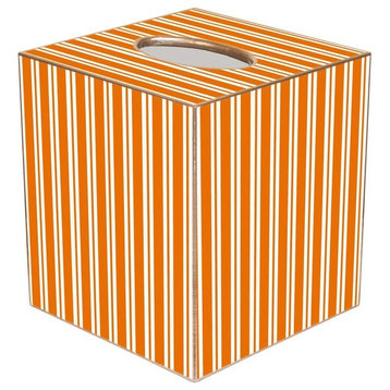 TB1567-Orange Stripe Tissue Box Cover