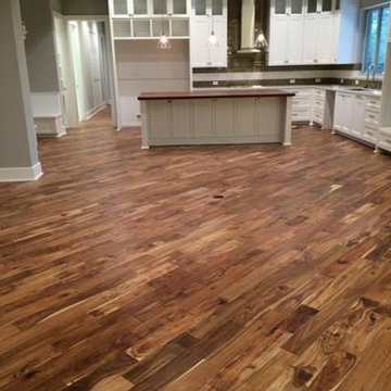 Spring, Texas hand scraped Acacia Natural solid hardwood flooring