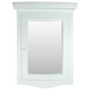 Bathroom Mirror Cabinet Single Door Stainless Steel Wall Mounted Pre Assembled