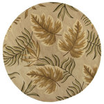 KAS - KAS Havana 2614 Sand Fauna Area Rug, 7'6" Round - Lush, tropical designs bring you into another world with our Havana Collection. 100% multi textured wool is hand tufted with hard-twist accents, bringing exceptional texture and dimension to each piece. Rich, nature-inspired colors will bring tropical warmth into your home.