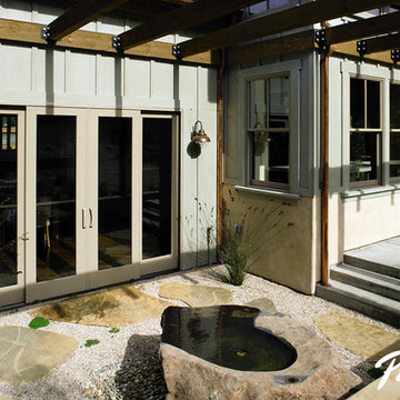 Pella ® Architect Series ® double-hung windows, hinged patio door