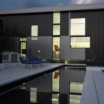 Classy, Modern Lap Pool & All Tile Raised Spa