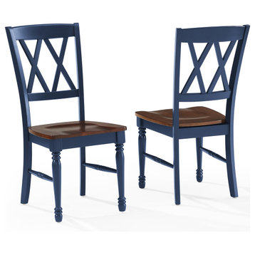 Shelby 2, Piece Dining Chair Set, 2 Chairs, Navy