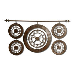 www.essentialsinside.com: time zones wall clock - Wall Clocks