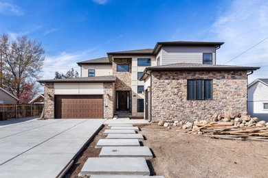 Inspiration for a modern exterior home remodel in Salt Lake City