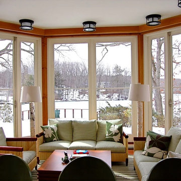 timber frame living room addition