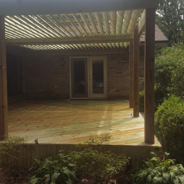 Custom deck with pergola