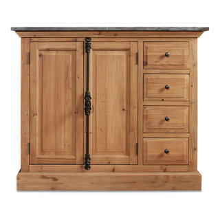 43" Reclaimed Pine Single Bath Vanity - Transitional - Bathroom ...