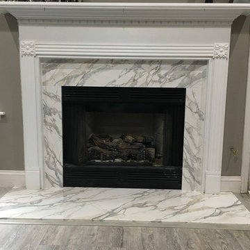 Faux Marble Fireplace Mantle