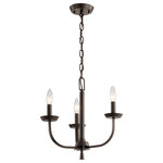 Kichler - Kennewick 3-Light Traditional Chandelier in Olde Bronze - The Kennewickâ„¢ 3 Light Chandelier updates the candalabra with a classic Olde BronzeÂ® finish. Its beauty comes from its simplicity, making it ideal for the updated traditional home.  This light requires 3 , 60.0 W Watt Bulbs (Not Included) UL Certified.