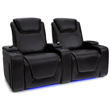 Seatcraft Paladin Home Theater Seating, Black, Row of 2